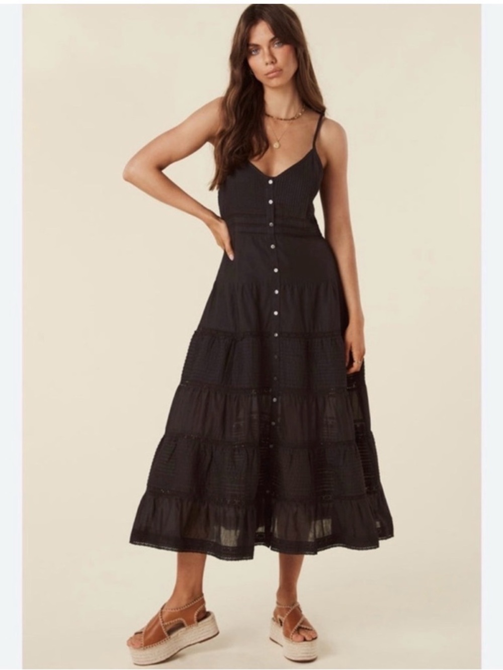 SPELL BLACK DOVE LACE DRESS / MAXI TOP